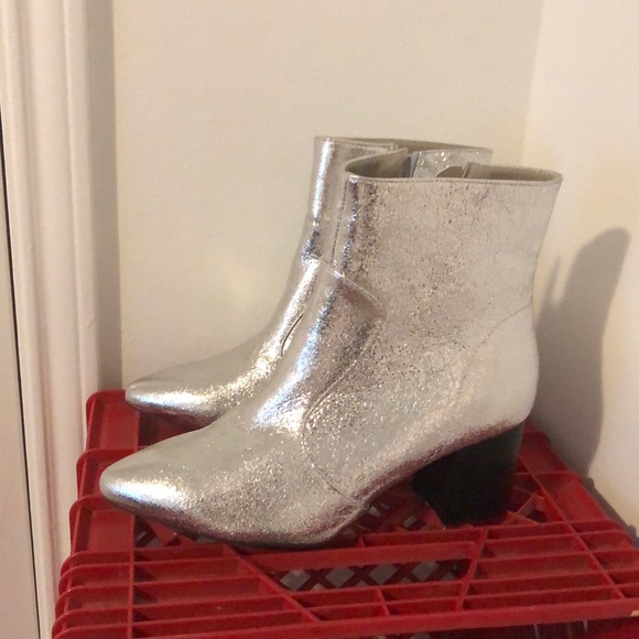 silver booties